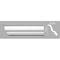 Плинтус потолочный гладкий Decomaster 96211/65 (75х57х2400мм)