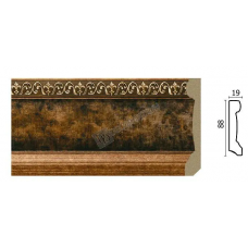 Плинтус с пров. каб. Decor Dizayn 166-767 Полистирол 2400*90*19 мм