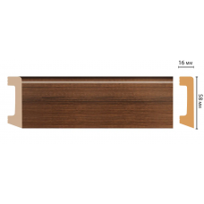 Цветной напольный плинтус Decomaster D234-74 (58*16*2400 мм)