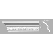 Плинтус потолочный с орнаментом Decomaster 95102/32 (105х90х2400мм)