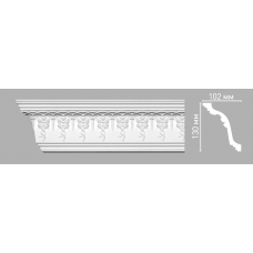 Плинтус потолочный с орнаментом Decomaster 95698 (130х102х2400мм)