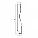 Плинтус с пров.каб Decor Dizayn 153-552 Полистирол 2400*95*14 мм