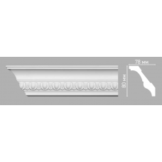 Плинтус потолочный с орнаментом Decomaster 95023 (80х78х2400мм)