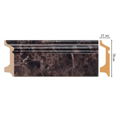 Цветной напольный плинтус Decomaster D122-713 (2400*78*21 мм)
