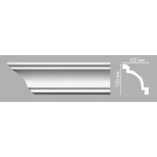Плинтус потолочный гладкий Decomaster 96013 (100х102х2400мм)