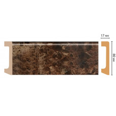 Цветной напольный плинтус Decomaster D235-713 ШК/20 (80*17*2400 мм)