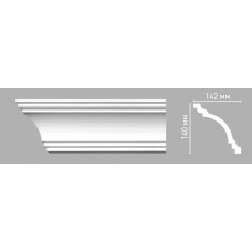 Плинтус потолочный гладкий Decomaster 96275/20 (140х142х2400мм)