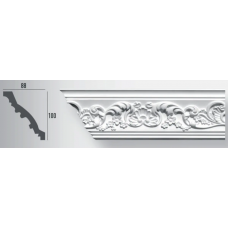 Плинтус потолочный с орнаментом Decomaster 95786 (100х88х2400мм)