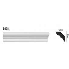 Плинтус потолочный Decomaster D008 ДМ (28*26*2000мм)