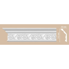 Потолочный плинтус с орнаментом Decomaster DT 303 (143*60*2400)