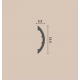 Молдинг Orac Decor P8050 Полиуретан 2000*120*30 мм